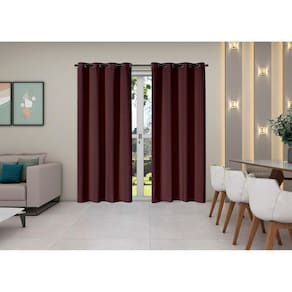 Cortina Oxford 2,80M X 2,30M Sala Quarto Janela Marrom