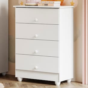 Cômoda de Bebê 100% MDF 4 Gavetas Soft Life Branco