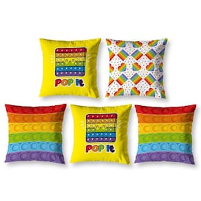 Kit 5 Almofadas Cheias Estampadas Infantil 40 X 40 Pop It