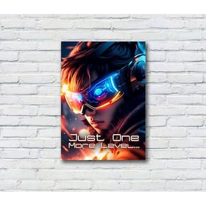 Quadro/Placa Decorativa Gamer MDF 20x28 Jus One More Level