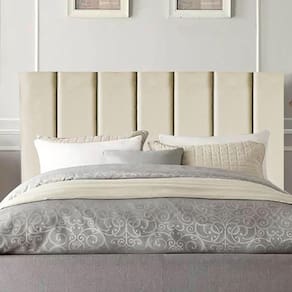 Cabeceira Estofada Cama Solteiro 90cm Carla Suede Bege