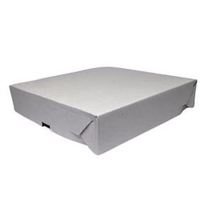 Caixa Quadrada Branca Média 25X25X5Cm Fundo Branco - 25Un