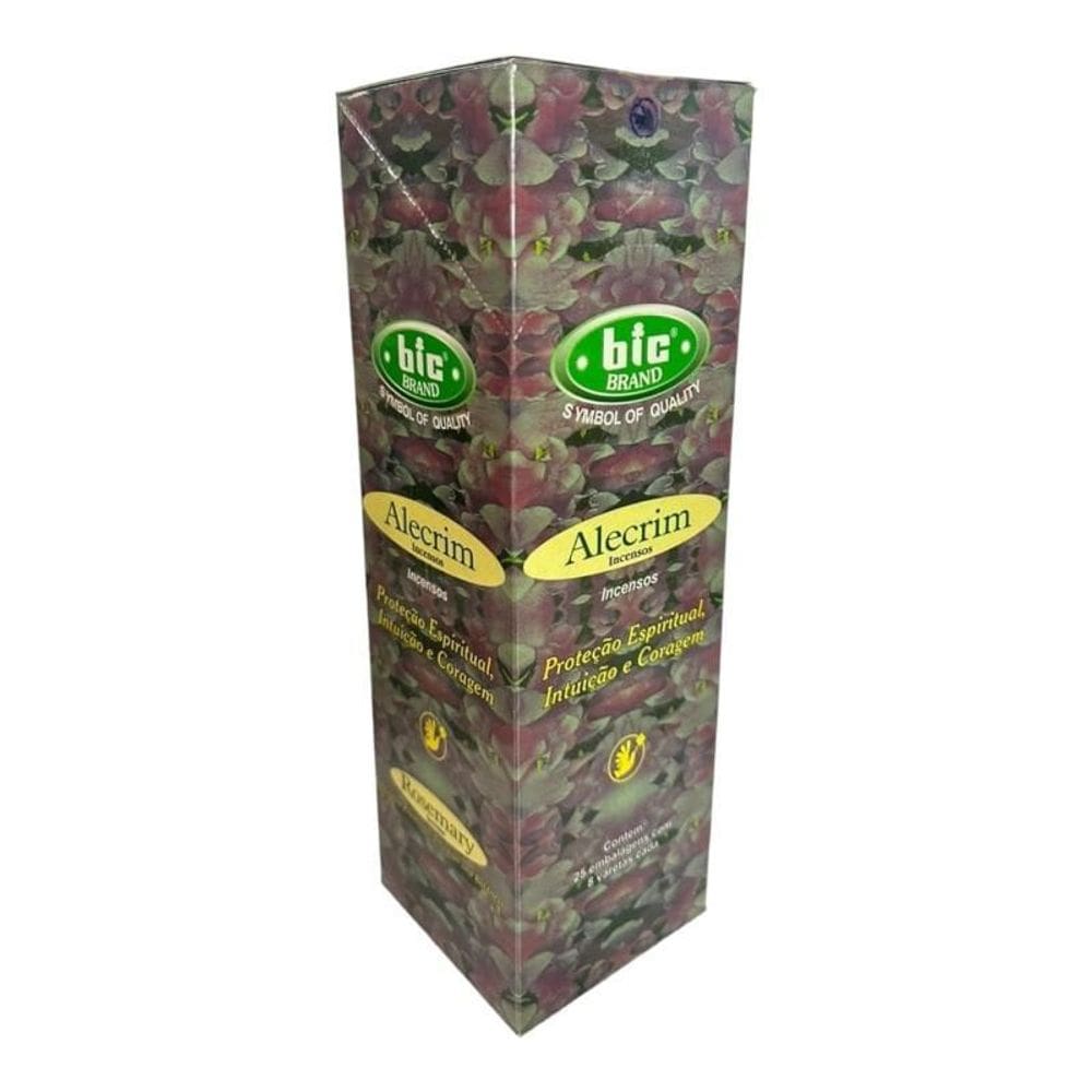 Incenso Indiano Bic Alecrim 25 Caixas Com 8 Varetas