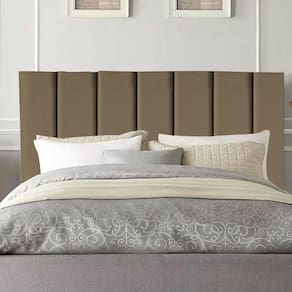Cabeceira Estofada Cama Box Solteiro 90cm Carla Suede Marrom