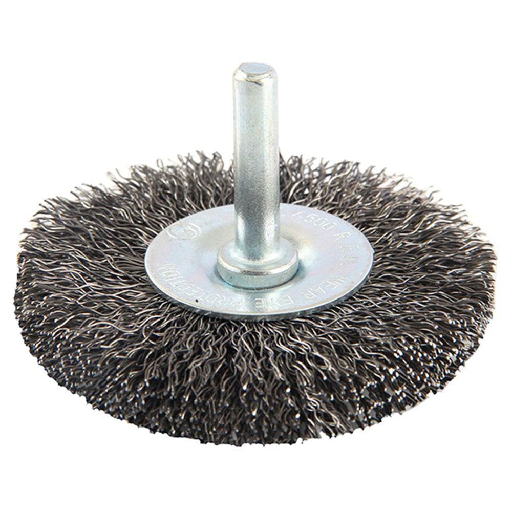 Escova De Aço 63Mm Brasfort Circular Com Haste 6 Mm
