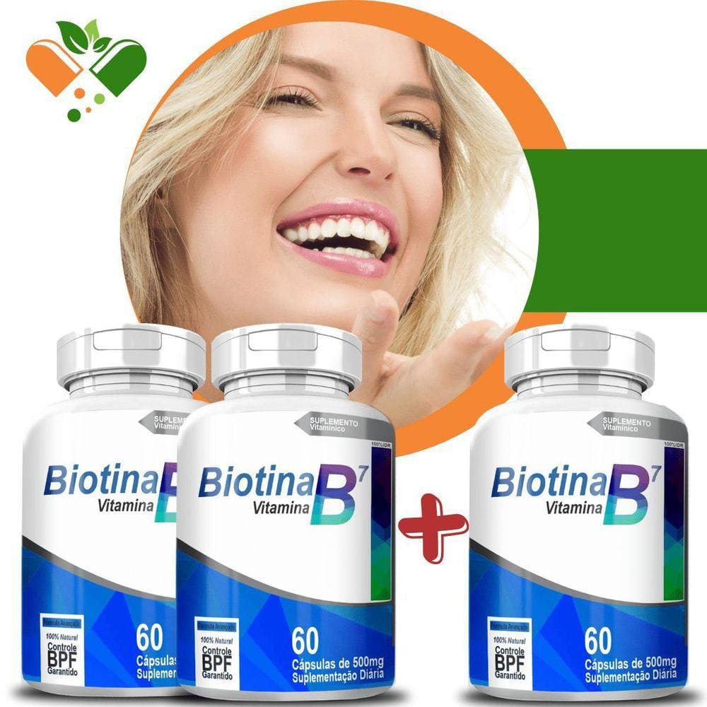 Biotina - Fortalecimento Para Cabelo Pele E Unhas