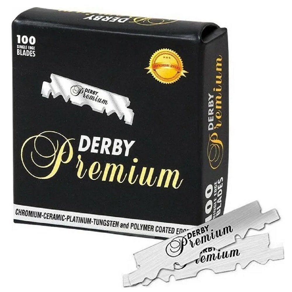 Lâminas de Barbear Derby Premium -100 Lâminas