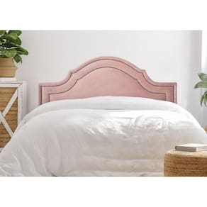 Cabeceira Queen Estofada para Cama Box com Tachas 160x60cm Provençal Luxo Dupla Rosê/Fumê