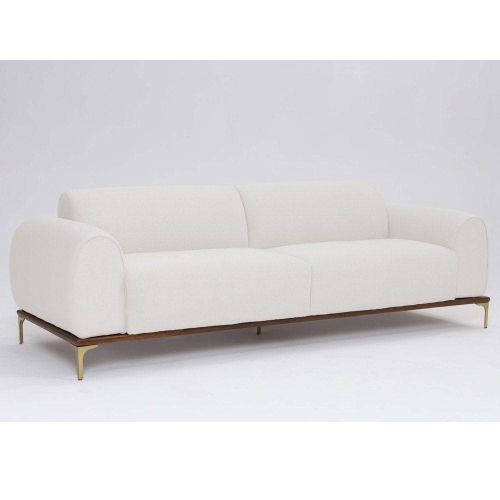 Sofá 3 Lugares Tóquio D07 230cm Linho Pérola - D`Rossi