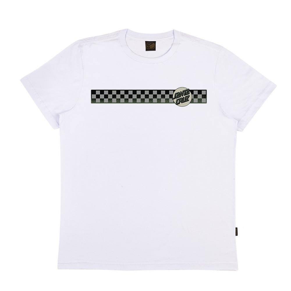 Camiseta Santa Cruz Infinite Ringed Dot SS Masculina Branco