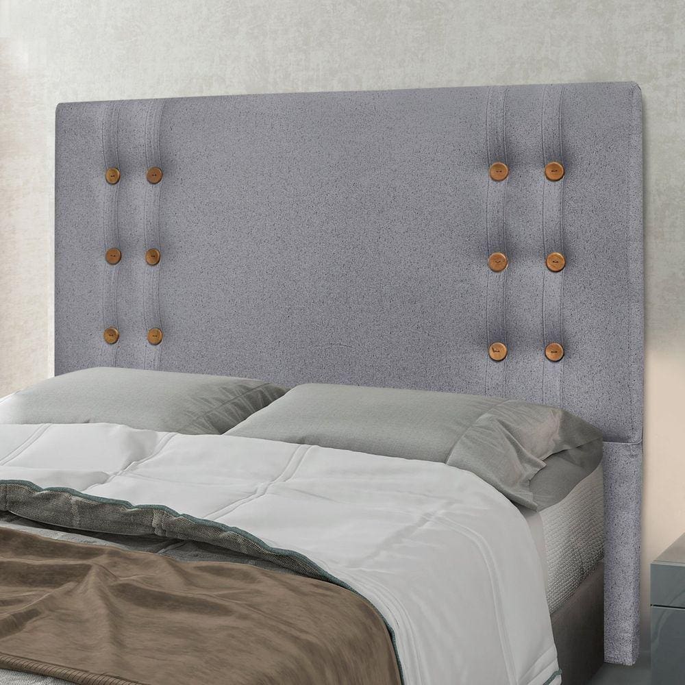 Cabeceira Queen 160cm Linho Gênova Cinza
