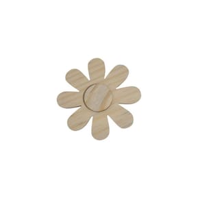 Enfeite Flor Margarida 15cm em pinus -Jeito Próprio Artesanato
