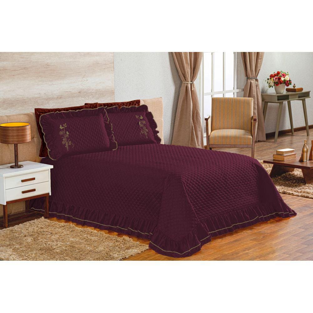 Cobre Leito Ester Queen 3 Peças