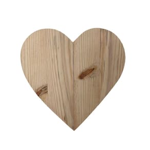 Placa tipo palete formato coração em Pinus- Jeito Próprio Artesanato