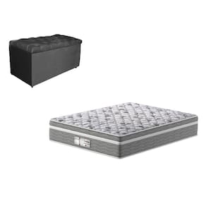 Colchão Casal Probel Evolution Mais Calçadeira Baú Suede Preto - FDT