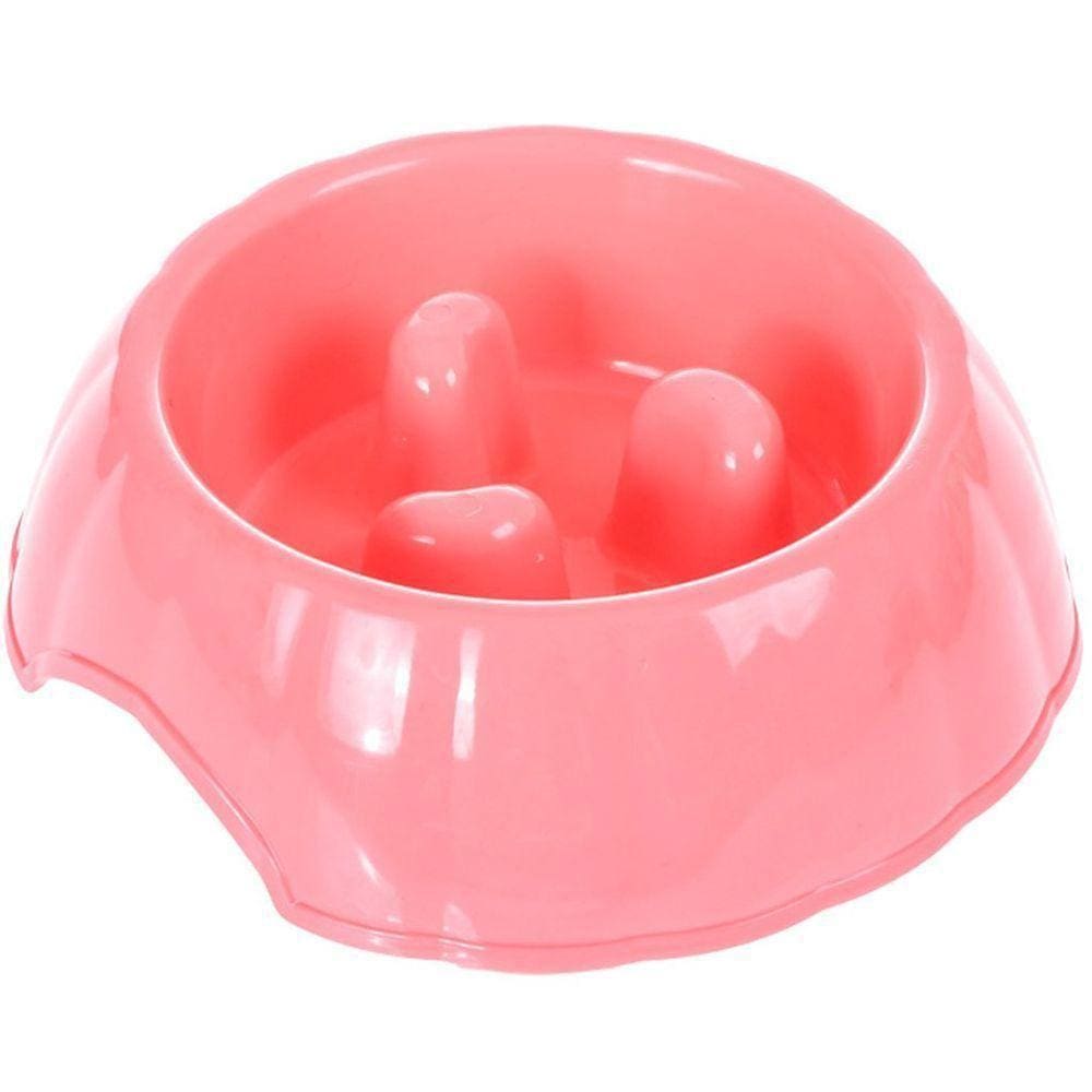 Comedouro Tigela Alimentação Lenta 18x5,5cm 350ml Rosa