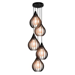 Luminária Teto Lustre Pendente Balcão Cozinha Sala 5 Chile Cor:preto