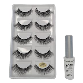 Kit Macrilan Cola Cílios Postiços+Cílios 3D 5 Pares G808