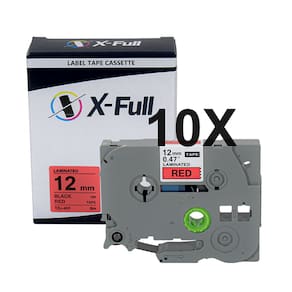 Kit 10 Fitas Compatível Brother Tze 431 Vermelha Preta 12mm