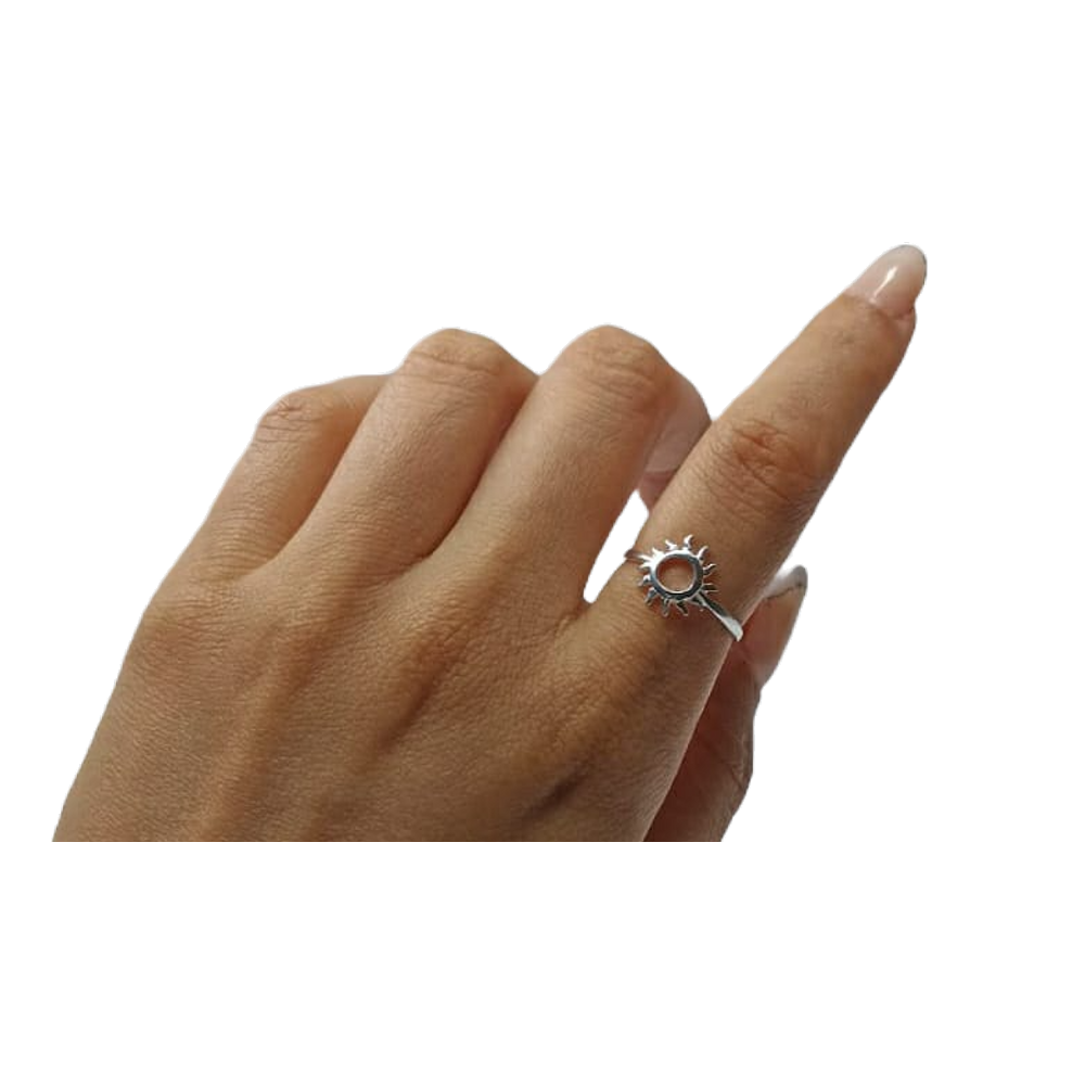 Anel Sol de Prata 925