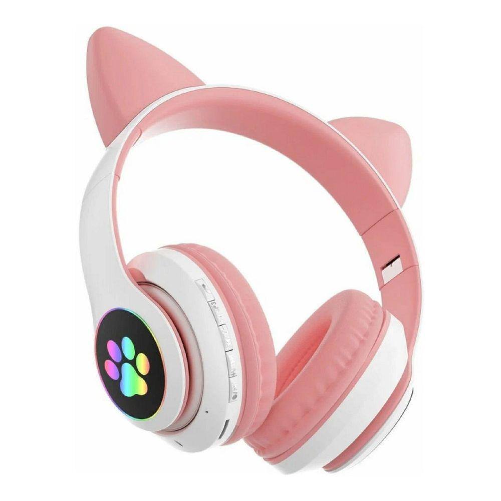 Headset Fone De Ouvido Bluetooth Led Orelha Gato