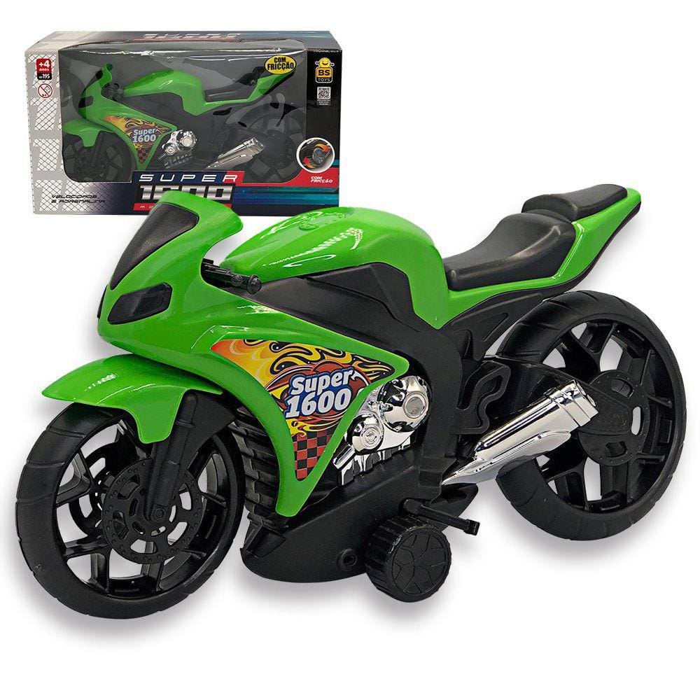 Moto 1600 c/ Rodas Fricção Bonita Coleção Corrida Infantil no Shoptime