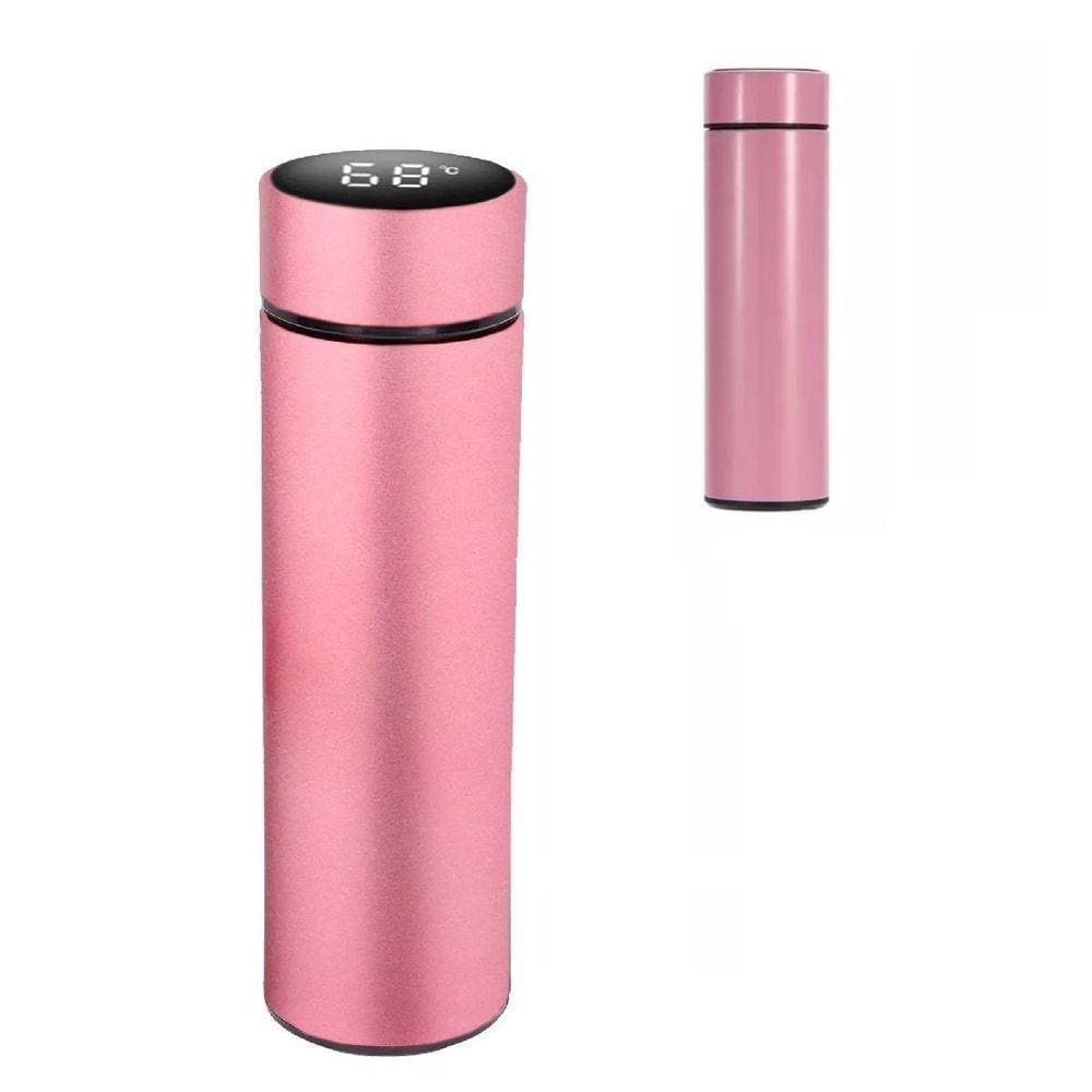 Garrafa Térmica 480Ml Com Medidor De Temperatura Digital Led