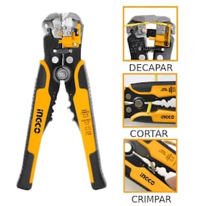 Alicate Eletricista 3 em 1 Corta Desencapa e Crimpa Ingco