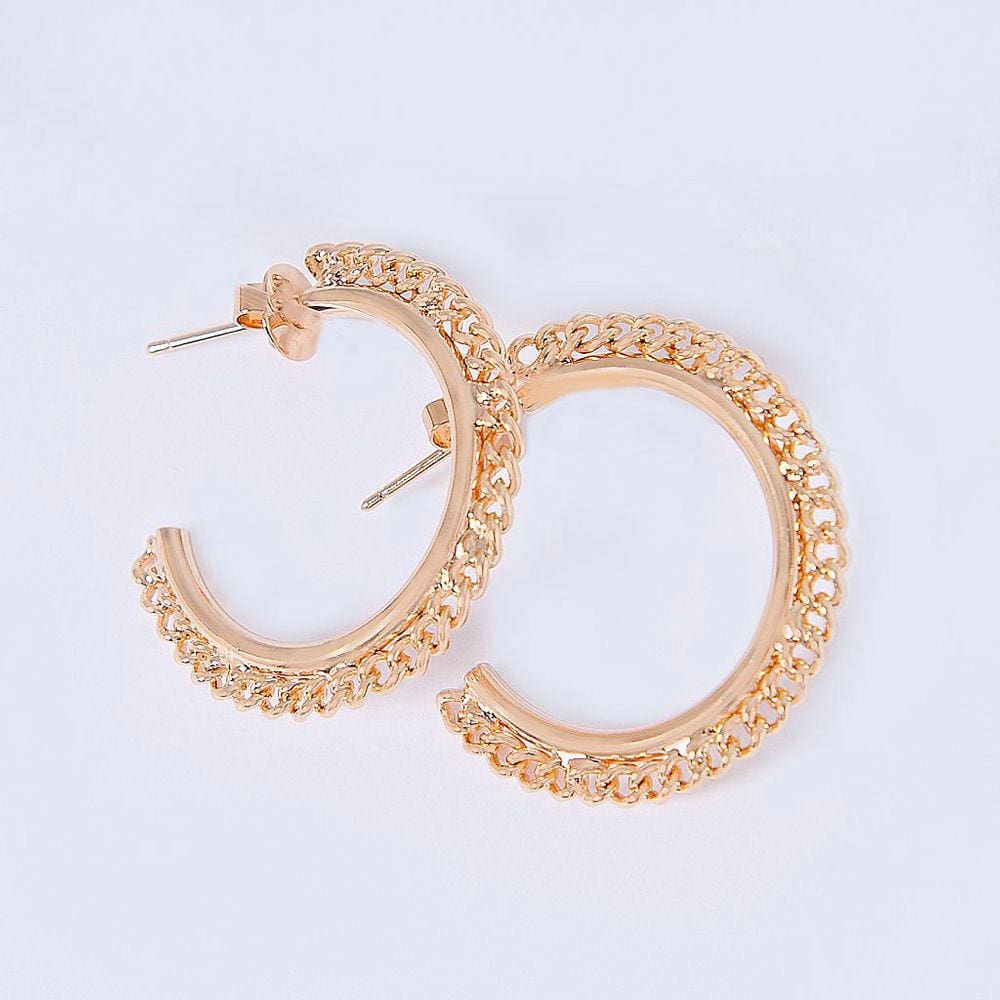 Brinco Argola Média Banhada a Ouro