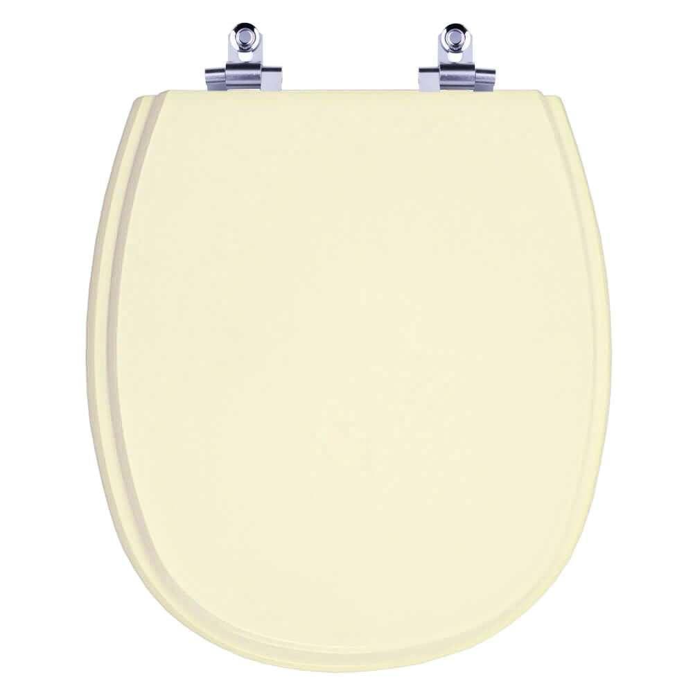 Assento Sanitário Laqueado Soft Close Alamo Bege Claro para vaso Santa Clara