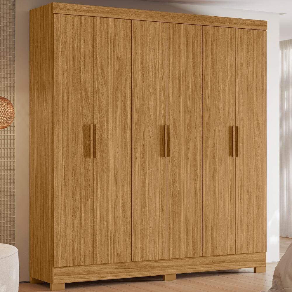 Guarda Roupa Casal 6 Portas 2 Gavetas Freijó Valença - Moval