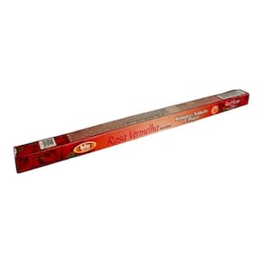 Incenso Indiano Bic Rosa Vermelha Caixa Com 8 Varetas