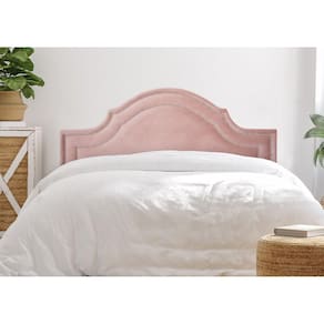 Cabeceira King Estofada para Cama Box com Tachas 193x60cm Provençal Luxo Dupla Rosê/Prata