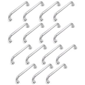 Alça de Apoio Barra 30cm Inox Kit 15 Uni Suporte Idoso Banheiro Box Corrimao Acessibilidade