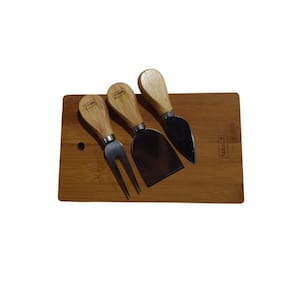 Jogo 4 Pcs Para Queijo Caixa Madeira Wellmix