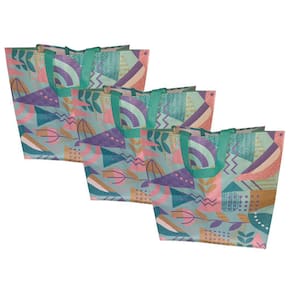 3 Sacolas Gigantes de Ráfia Ecobag Retornável 44x45x29cm B4u