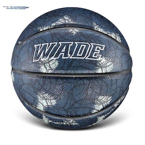 Bola Basquete Tamanho Oficial Couro Pu Tie Dye + Bomba De Ar