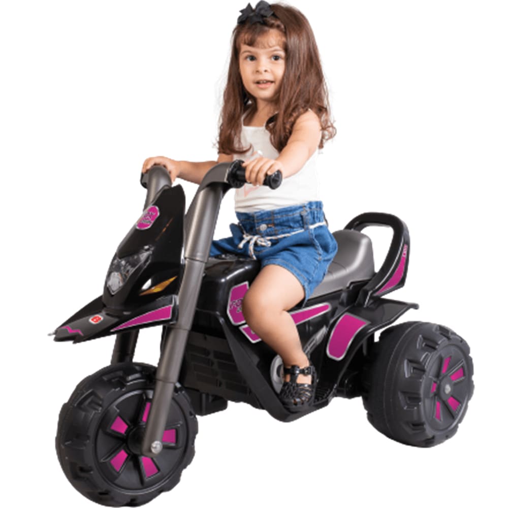 Moto motorizada infantil menina