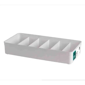 Organizador PP Modular C/ Divisórias Branco 35,5x10,5x7,5