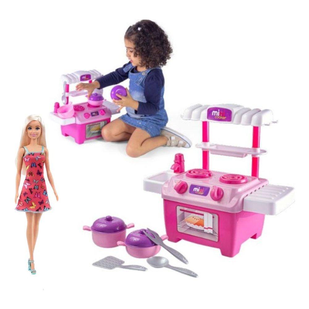 Boneca Barbie Cozinha Chef Dos Bolinhos Doces Mattel Gfp59 em Promoção na  Americanas