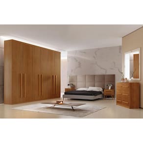 Guarda Roupa Casal 100% MDF 6 Gavetas - Pernambuco-Imbuia - Móveis Rufato
