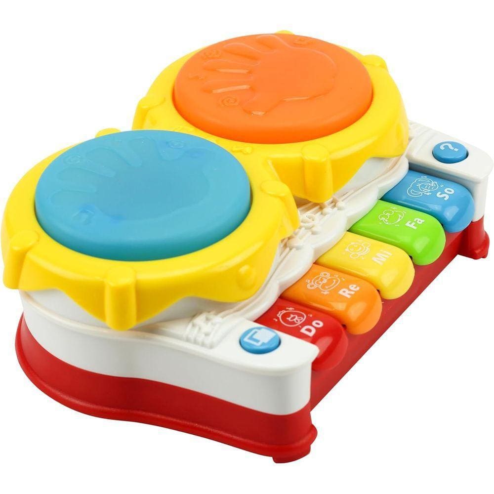 Brinquedo infantil vaquinha fazendinha piano teclado musical