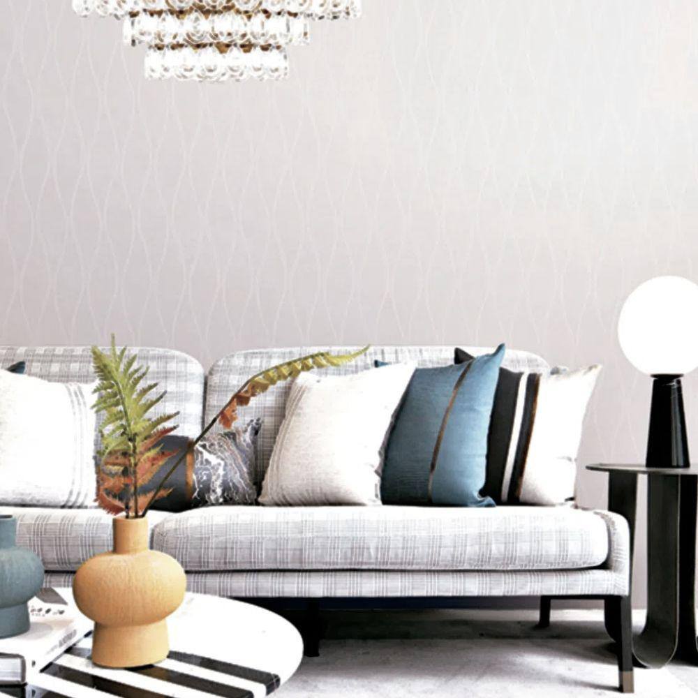 Papel de Parede Essencial Geométrico Branco ESS1049