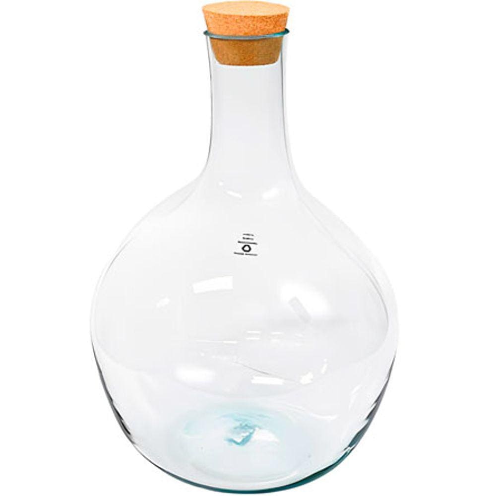 Garrafão de vidro bojudo 28x45 cm