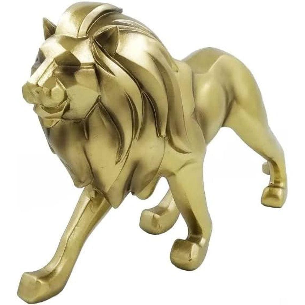 Leão Decorativo 32cm Em Resina Taimes