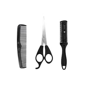 Kit Barbeiro Aço Inoxidável Tarefas Profissional 3 pçs