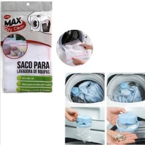 Combo Sacos Lavar Roupa Delicada Com Zíper + Bolinha De Lavanderia