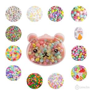 Kit Miçangas Montagem Bijuterias Infantil Ursinho 280 Peças