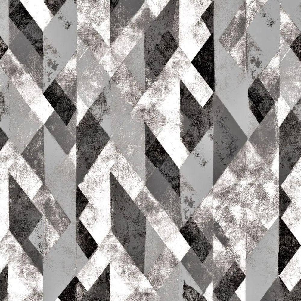 Papel Parede Geométrico Branco Cinza ESS1044 - 10m x 0.53m