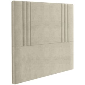 Cabeceira Solteiro 88 cm London Veludo Bege Soon